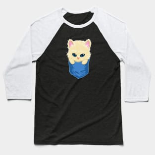 Kitten In The Pocket Baseball T-Shirt